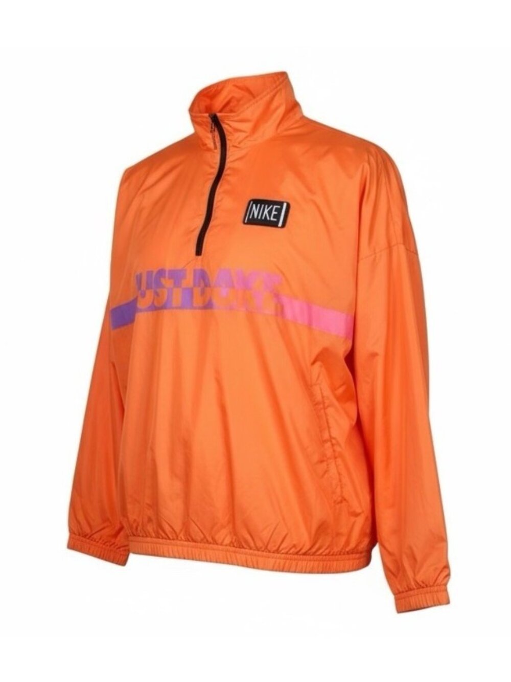 -Nike Sportswear Men’s Pullover Jacket Oversized Fit Atomic Orange Sz XL 1/4 Zip